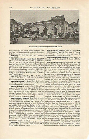 LAMINA ESPASA 12711: Arco romano y termas en Aix les Bains Francia
