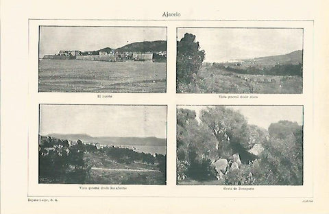 LAMINA ESPASA 12713: Vistas de Ajaccio Corcega