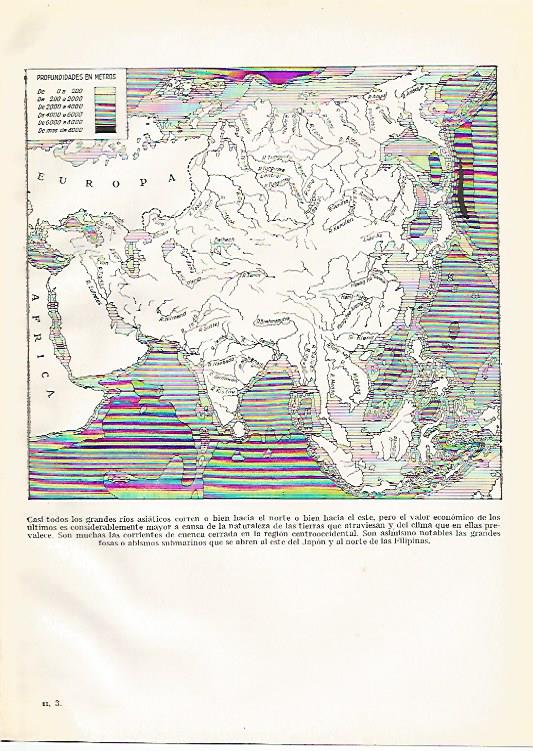 LAMINA GEOGRAFIA 0006: Mapa de los rios de Asia