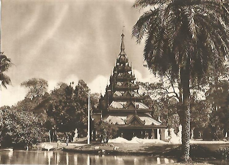 LAMINA GEOGRAFIA 0029: Pagoda del Jardin del Eden en Calcuta India