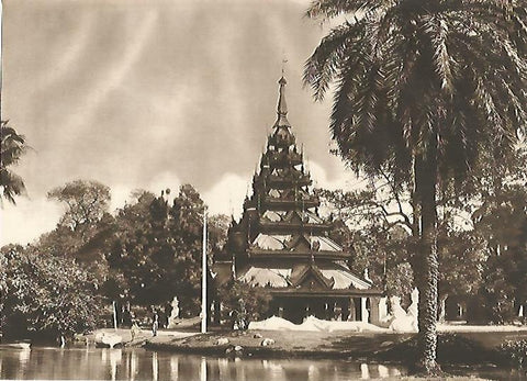 LAMINA GEOGRAFIA 0029: Pagoda del Jardin del Eden en Calcuta India