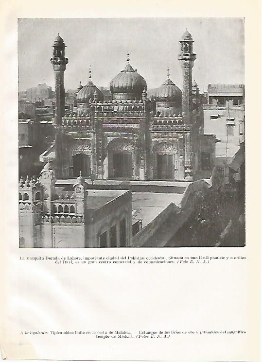 LAMINA GEOGRAFIA 0033: Mezquita Dorada de Lahore Pakistan