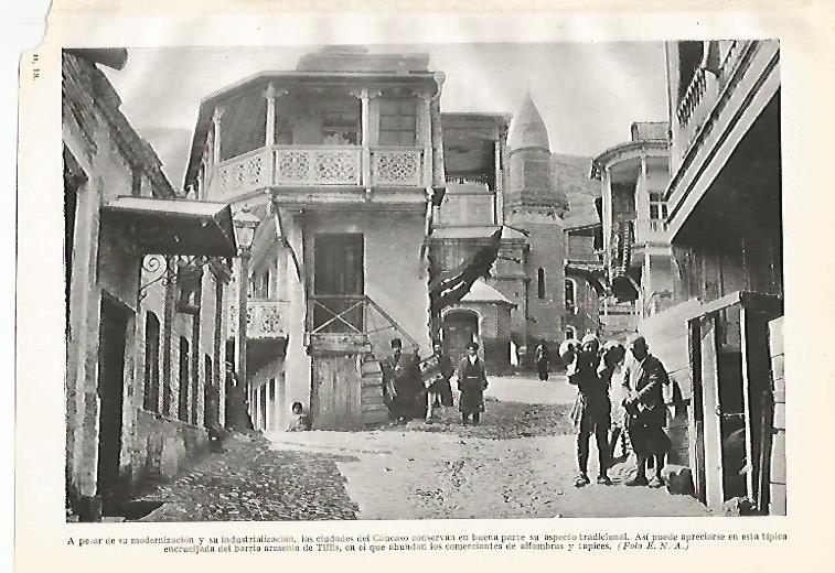 LAMINA GEOGRAFIA 0042: Calle del barrio armenio de Tiflis
