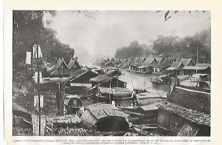 LAMINA GEOGRAFIA 0060: Ayuthia antigua capital de Siam