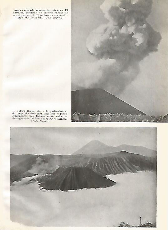 LAMINA GEOGRAFIA 0071: Volcanes en Java