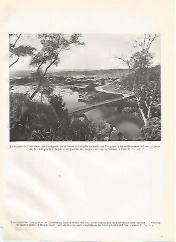 LAMINA GEOGRAFIA 0078: Vista de Lauceston Australia