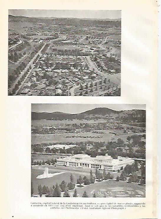 LAMINA GEOGRAFIA 0084: Vistas de Canberra Australia