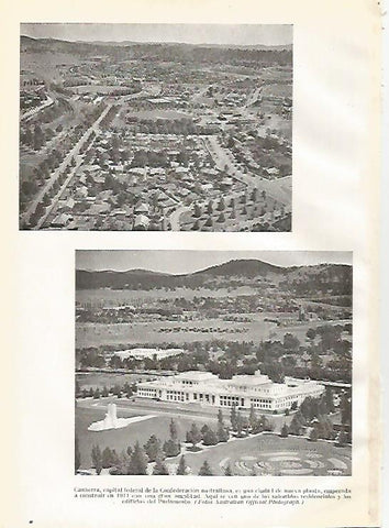 LAMINA GEOGRAFIA 0084: Vistas de Canberra Australia