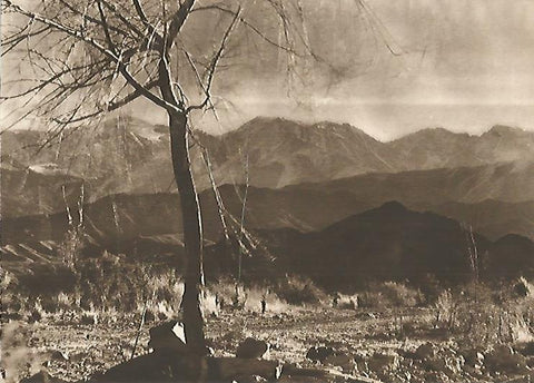 LAMINA GEOGRAFIA 0087: Potrerillos en los Andes de Argentina