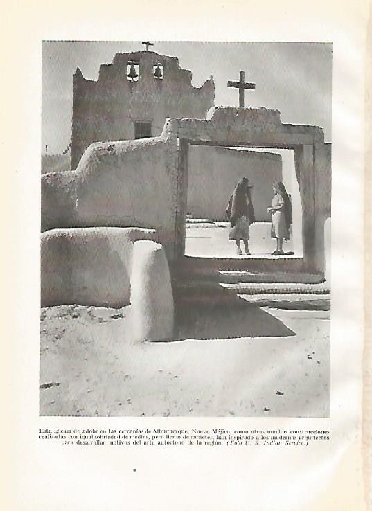 LAMINA GEOGRAFIA 0094: Iglesia cerca de Alburquerque Nuevo Mejico
