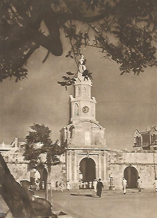 LAMINA GEOGRAFIA 0098: Torre del Reloj en Cartagena de Indias Colombia