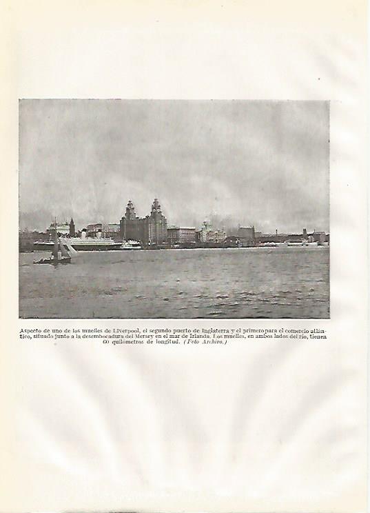 LAMINA GEOGRAFIA 0113: Muelle de Liverpool Inglaterra