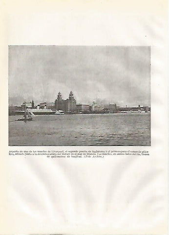 LAMINA GEOGRAFIA 0113: Muelle de Liverpool Inglaterra