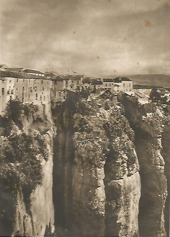 LAMINA GEOGRAFIA 0125: Casas sobre el Tajo en Ronda Malaga
