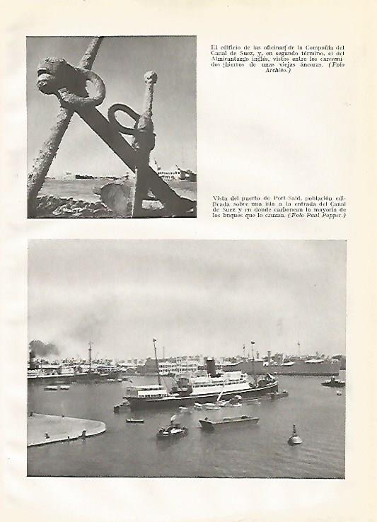 LAMINA GEOGRAFIA 0138: Canal de Suez y Port Said Egipto