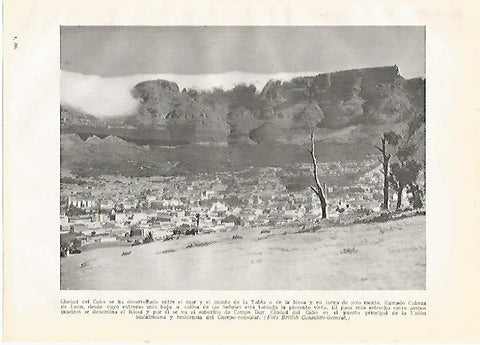 LAMINA GEOGRAFIA 0145: Vista de Ciudad del Cabo Sudafrica