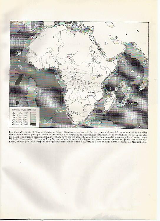 LAMINA GEOGRAFIA 0152: Mapa de los rios de Africa