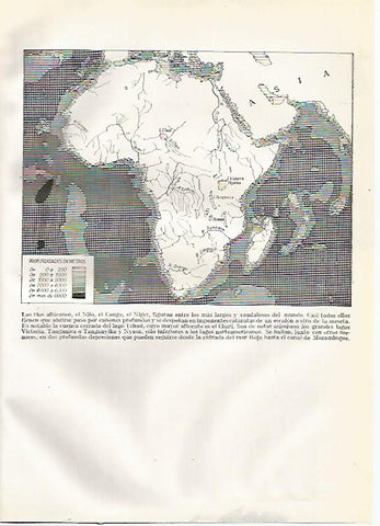 LAMINA GEOGRAFIA 0152: Mapa de los rios de Africa