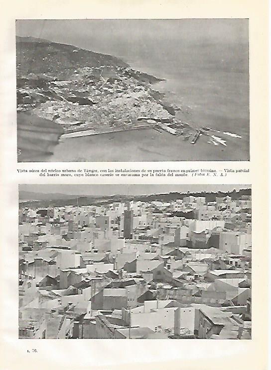 LAMINA GEOGRAFIA 0159: Vistas aerea de Tanger. Marruecos