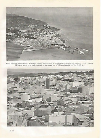 LAMINA GEOGRAFIA 0159: Vistas aerea de Tanger. Marruecos