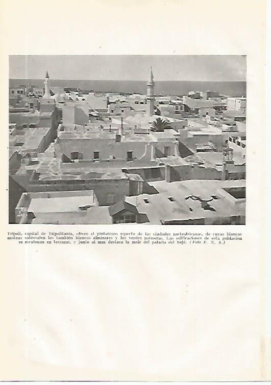 LAMINA GEOGRAFIA 0168: Vista de Tripoli Libia