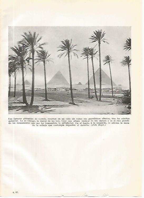 LAMINA GEOGRAFIA 0169: Piramides de Gizah Egipto