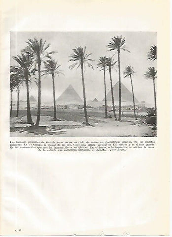 LAMINA GEOGRAFIA 0169: Piramides de Gizah Egipto