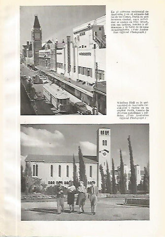 LAMINA GEOGRAFIA 0173: Vista de Perth y Universidad de Winthop Hall Australia