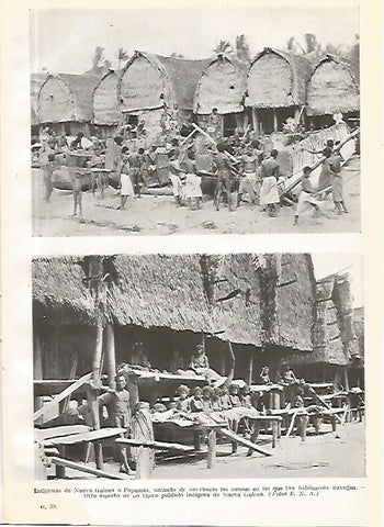 LAMINA GEOGRAFIA 0175: Poblados de Nueva Guinea