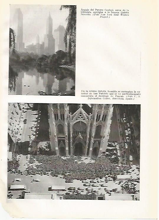 LAMINA GEOGRAFIA 0206: Central Park y Catedral de San Patricio de Nueva York