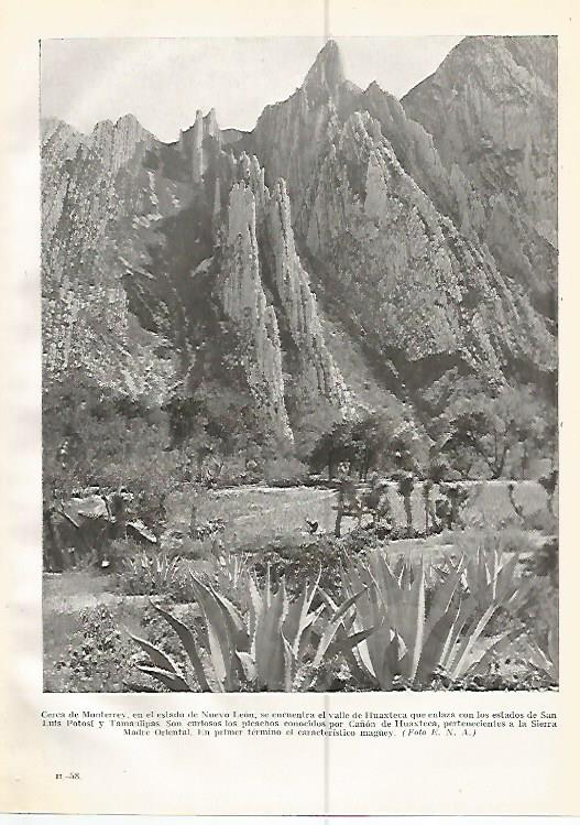 LAMINA GEOGRAFIA 0211: Valle de Huaxteca Mexico