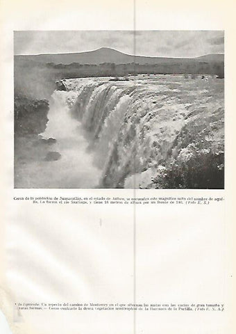 LAMINA GEOGRAFIA 0212: Salto de Juanacatlan en Jalisco Mexico