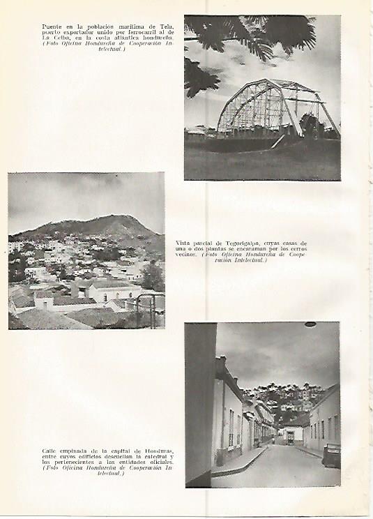 LAMINA GEOGRAFIA 0221: Puente en Tela y vistas de Tegucigalpa  Honduras