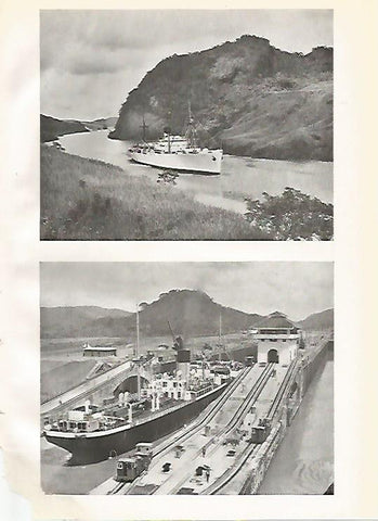 LAMINA GEOGRAFIA 0224: Buques en el Canal de Panama