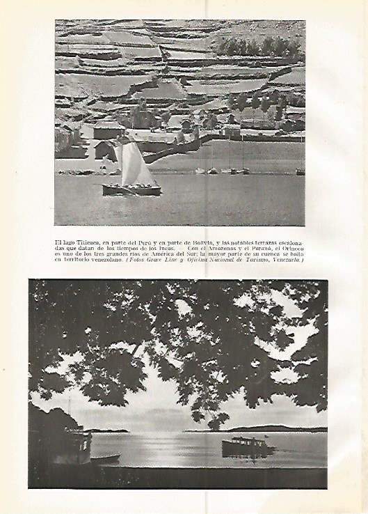 LAMINA GEOGRAFIA 0232: Lago Titicaca y rio Orinoco