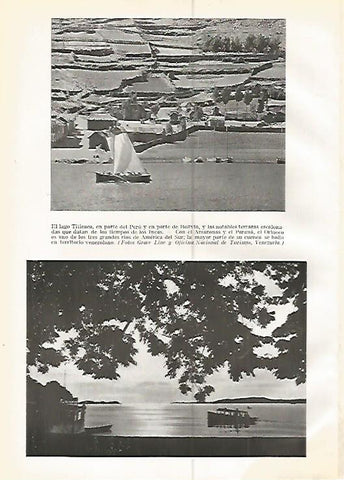 LAMINA GEOGRAFIA 0232: Lago Titicaca y rio Orinoco