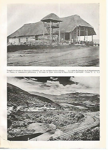 LAMINA GEOGRAFIA 0238: Templo en Sincelejo y region de Amaga Colombia