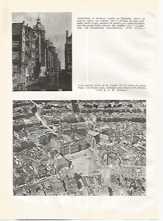 LAMINA GEOGRAFIA 0246: Vistas de Amsterdam Holanda