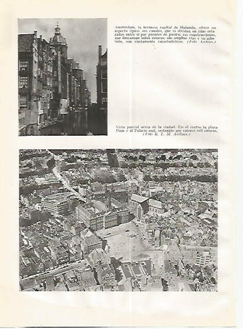 LAMINA GEOGRAFIA 0246: Vistas de Amsterdam Holanda