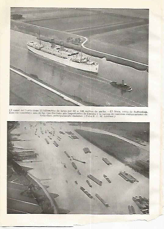 LAMINA GEOGRAFIA 0248: Canal del Norte y rio Mosa Holanda