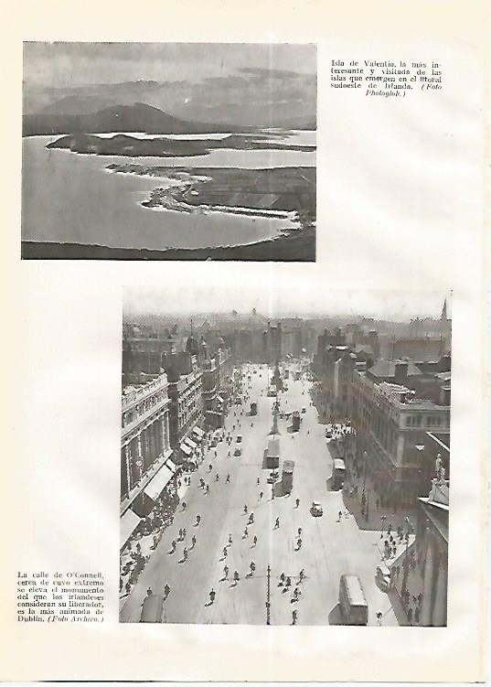 LAMINA GEOGRAFIA 0250: Isla de Valentia y calle O Donell de Dublin Irlanda