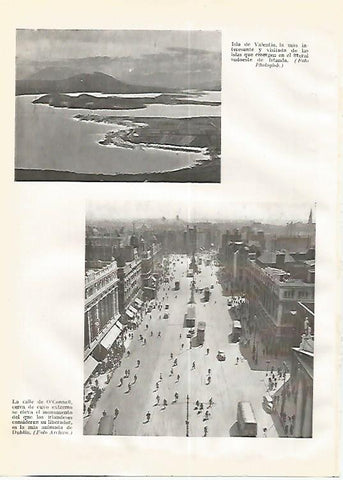 LAMINA GEOGRAFIA 0250: Isla de Valentia y calle O Donell de Dublin Irlanda