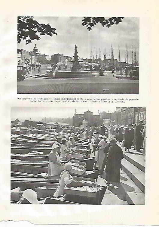LAMINA GEOGRAFIA 0260: Puerto y mercado de Helsingfors
