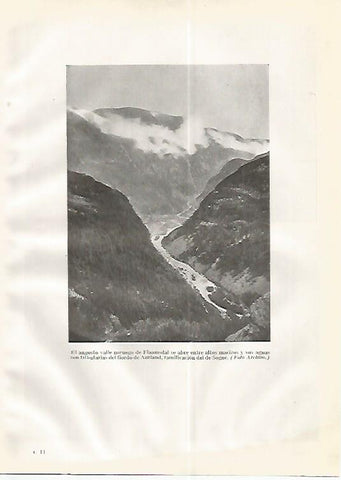LAMINA GEOGRAFIA 0267: Valle de Flaamsdal Noruega