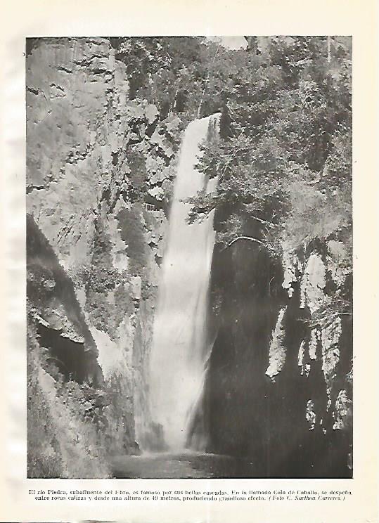LAMINA GEOGRAFIA 0276: El rio Piedra y su cascada Cola de Caballo