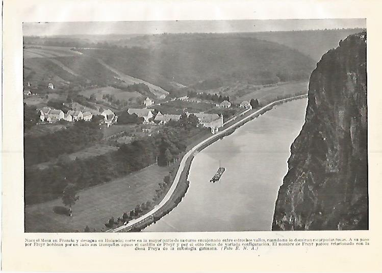 LAMINA GEOGRAFIA 0292: El rio Mosa a su paso por Freyr