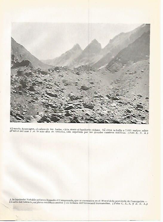 LAMINA GEOGRAFIA 0294: Monte Aconcagua Chile