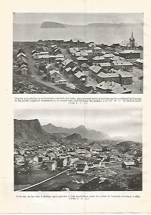 LAMINA GEOGRAFIA 0313: Hammerfest y Slovaer Noruega
