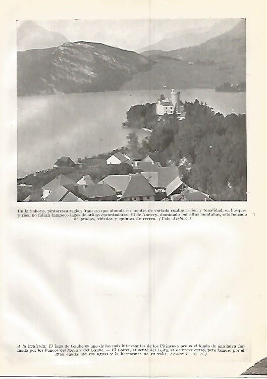 LAMINA GEOGRAFIA 0320: Lago Annecy Francia