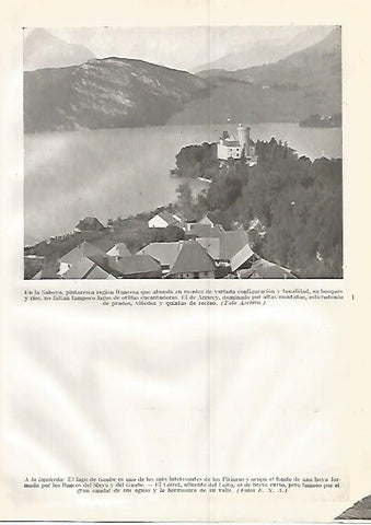 LAMINA GEOGRAFIA 0320: Lago Annecy Francia